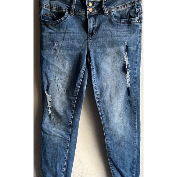 YMI Denim - YMI Women's Distressed Skinny Jeans - Blue